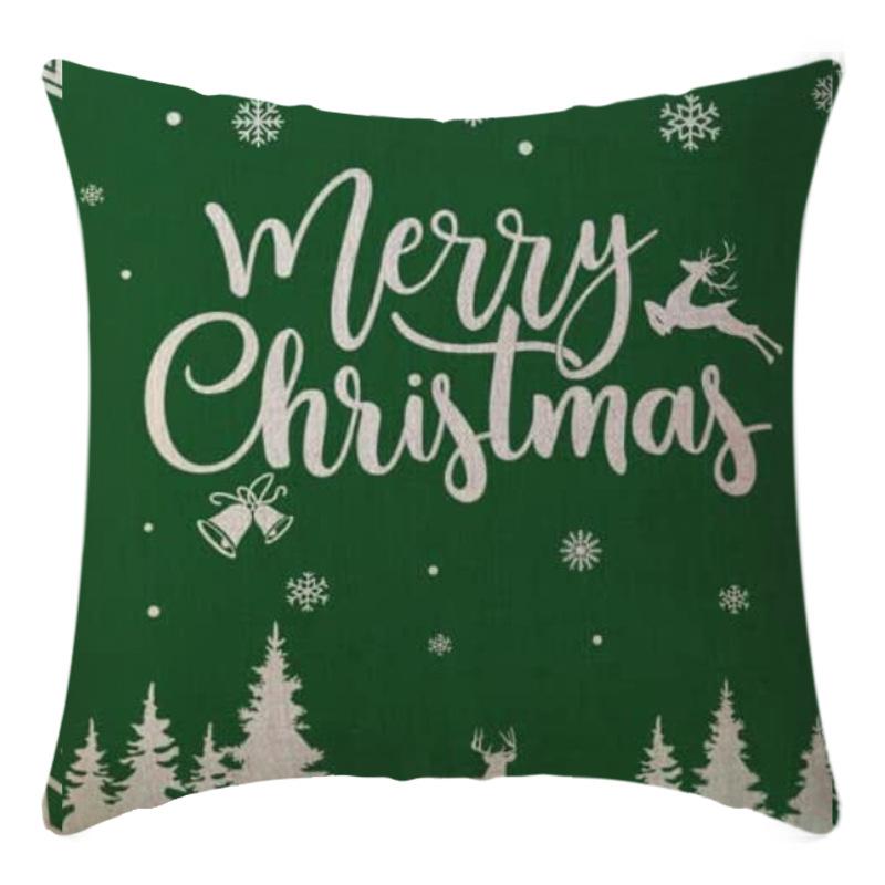 Christmas Pillow Case Printed Living Room Sofa Bedroom Pillow Case Christmas Pillow Case Printed