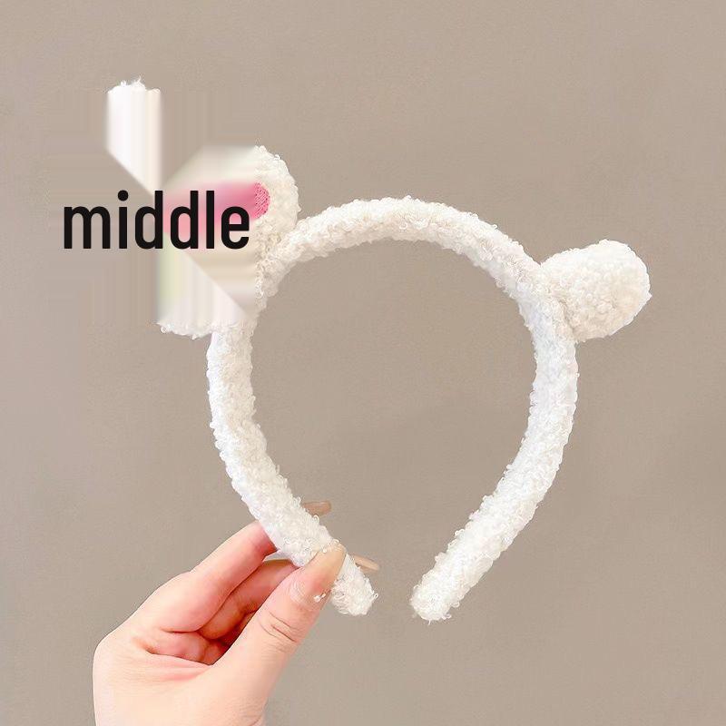 Niedliches Bären-Plüsch-Stirnband für die Gesichtsreinigung bei Frauen - Haarspangen-Accessoire