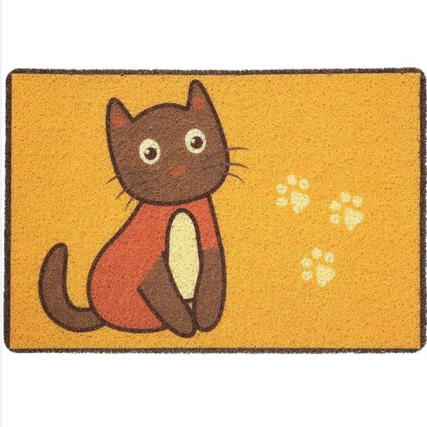 Minimalist Silk Cat Litter and Feeding Mat - Trap, Cute, Easy to Clean