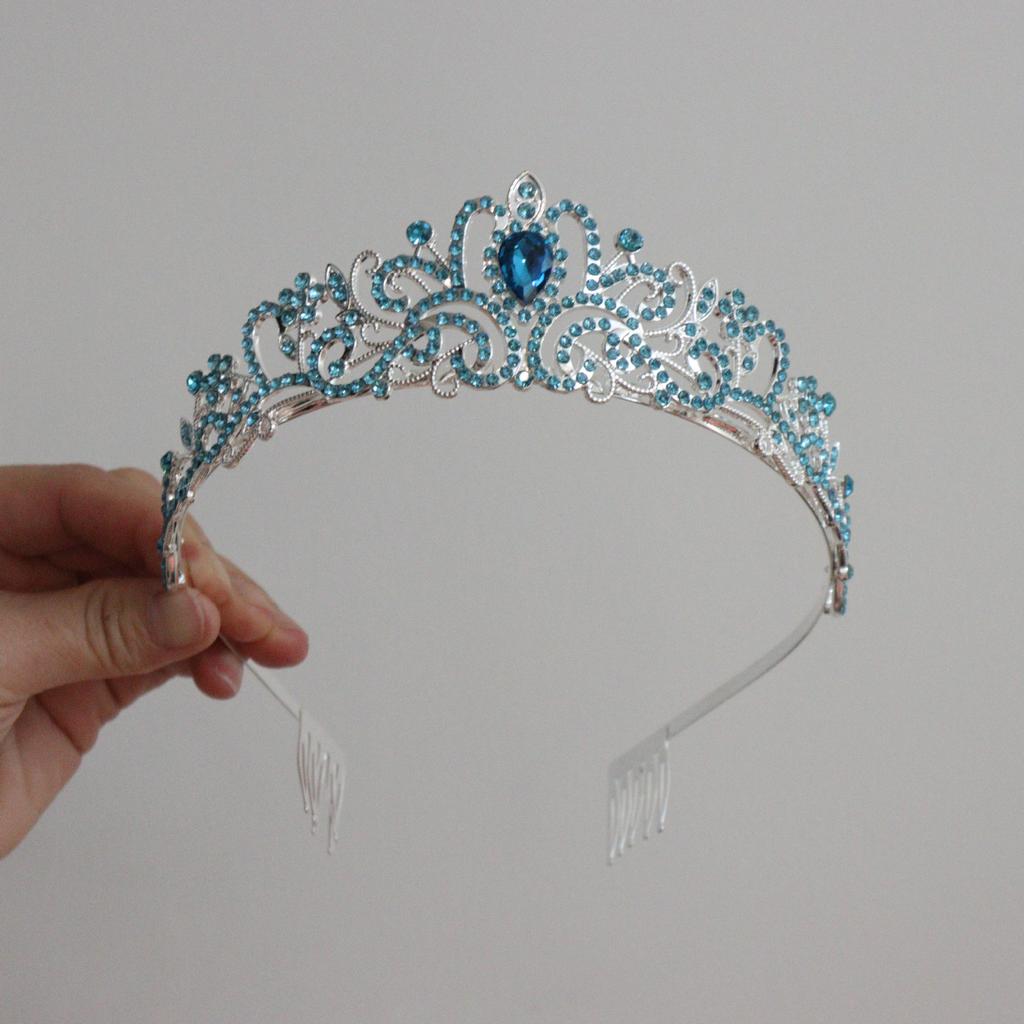 European and American Fashionable Bride Crown Headwear Hair Comb  Wedding Princess  Ball  Auto Show  Birthday Party Accessories  Crown