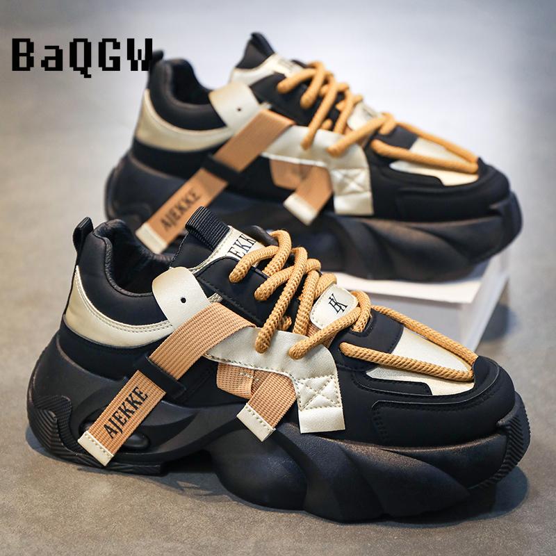 Designer Color Block Men Shoes Summer Comfortable Men Thick Platform Fashion Sneakers Fashion Casual Shoes Sports Trainers Tenis
