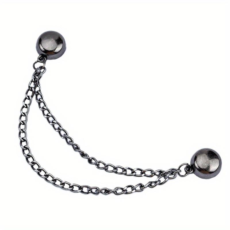 4Pcs/1pc Chain magnetic suction trouser legs anti-smoothing fixing magnet trouser legs without seam length and shortening