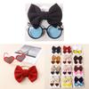Baby Girls Headband Sunglasses Decor Kit Children Kids Supplies Seaside Beach- Accessories Bows Hair Band & Sunglasses