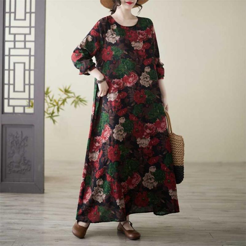 Spring Round-neck Dress