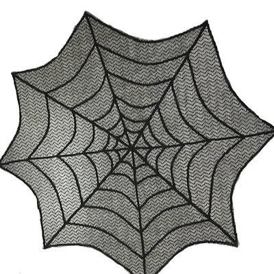 Fashion Halloween Spider Web Table Cloth Decor Black Lace Tablecloth  Curtain For Party Home Decoration Horror Prop