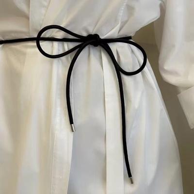 Fashion Leather Thin Belts Women Dress Coat Shirt Decor Rope Belt Solid Color Lanyard For Waist Simple Long Belt Cord Wholesale