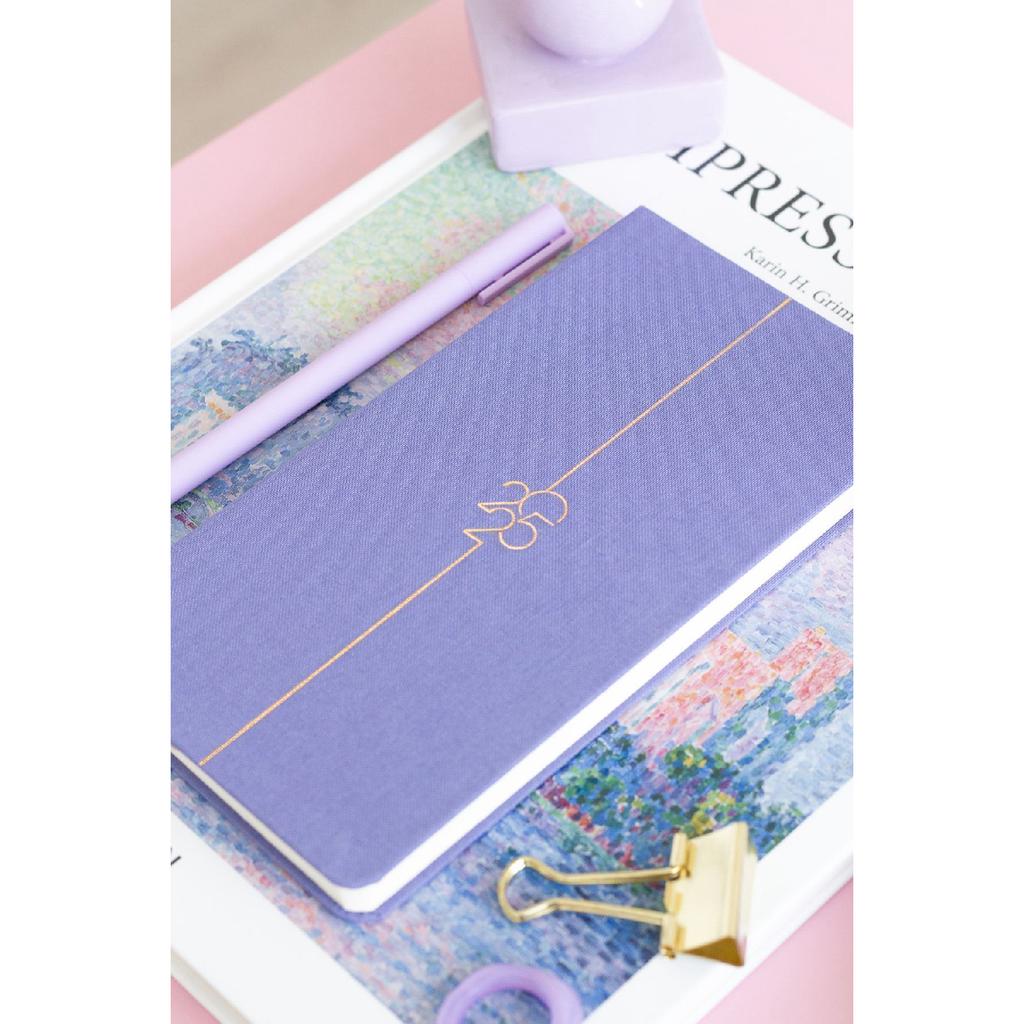 Agenda semanal de bolsillo de lino de 12 meses, color rojo burdeos, 2025