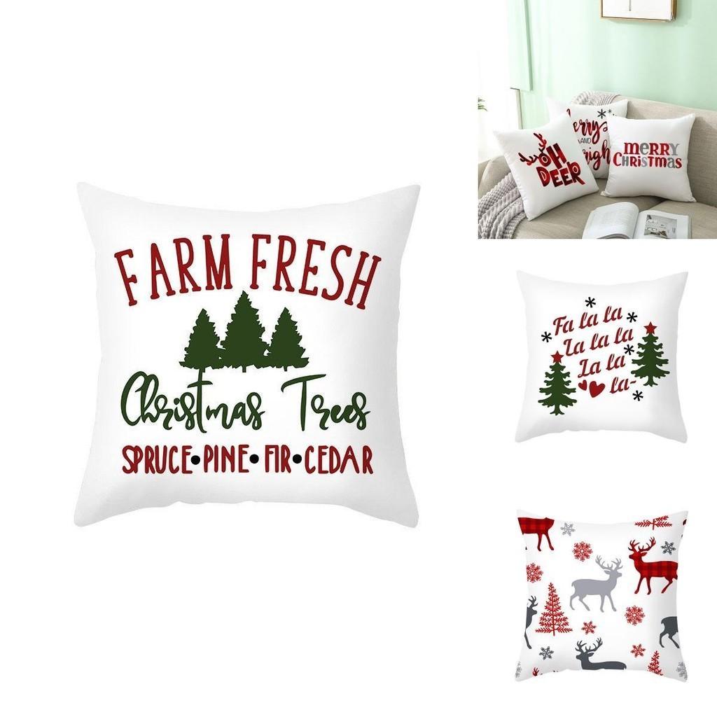 Festive Christmas Pillow Case Cushion Cover Featuring Adorable Reindeer Design