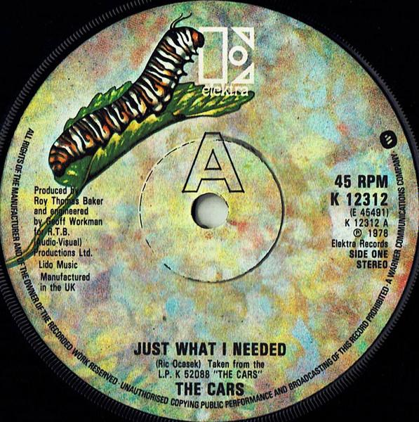 

7inch Record CARS - Just What I Needed K12312 Elektra 1978 UK Rock Used