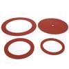 4pcs Red Color Casting Machine Gasket Rubber Material Vacuum Casting Gasket  Jewelry Casting
