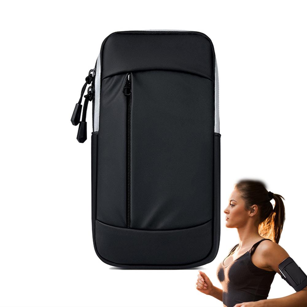 

Armband Cell Phone Holder Arm Bag Phone Pouch Key Holder Workout Phone Holder Sports Bag Adjustable Strap Waterproof Running Arm чорний