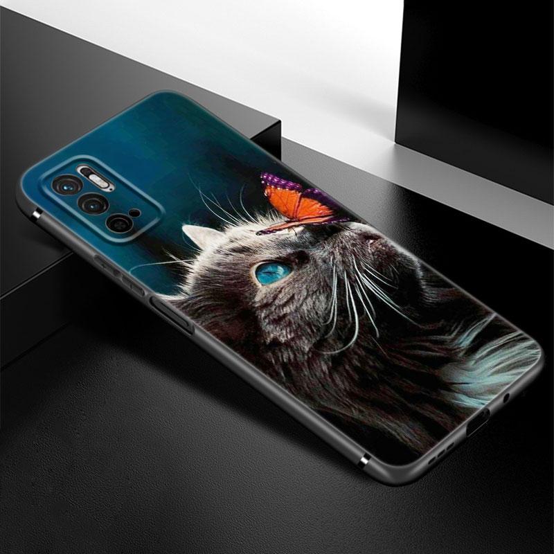 Schwarze Katze Starrendes Auge Handyhülle Für Xiaomi Redmi Note 7 8 9 10 Lite 11 11E 11T 12 Pro 11S 4G 10T 5G 8T 9S 10S TPU Schwarze Hülle