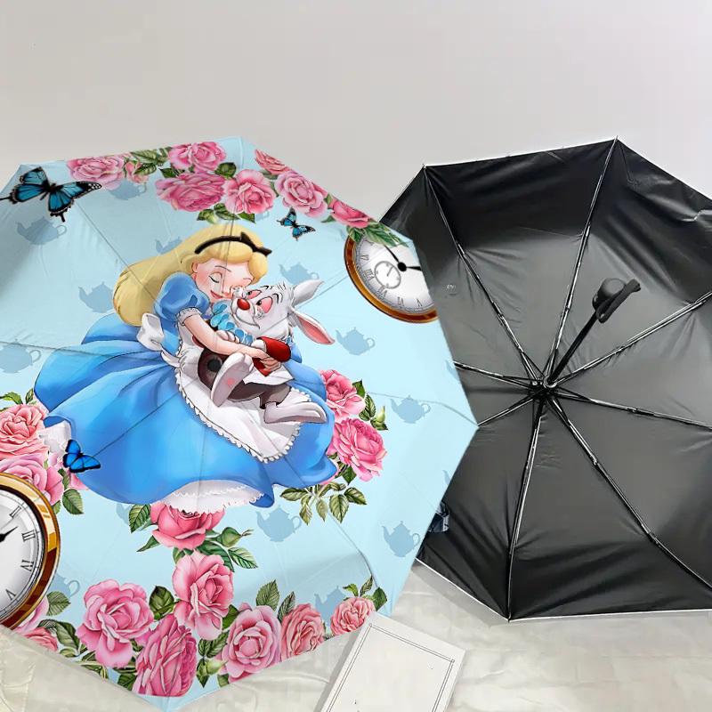 1PC Alice Rabbit Umbrella-8-Rib Reinforced, Automatic Open, Lightweight & Durable, Cute Fashion Accessory for Outdoor-P92