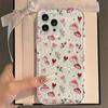 Girl Style Mushroom Pattern Clear Phone Case for IPhone 16 15 14 13 12 11 Pro Max XR XS MAX 7 8 PLUS Thickened Anti-Fall Cover