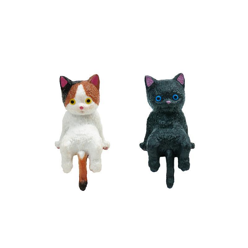 5Pcs Cute Kitten Decoration Creative Sleeping Cat Doll Home Ornaments Toy Cat Car Interior Landscape Decoration Adorable Gifts