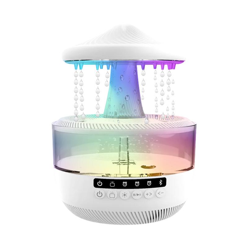 

Innovative Raindrop Humidifier with Bluetooth Speaker & Seven-Color Mushroom Night Light EU Standard