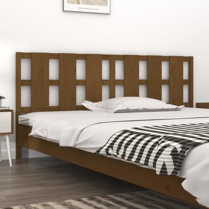 VidaXL Headboard Honey Brown 205.5x4x100 Cm Solid Pine Wood 818013