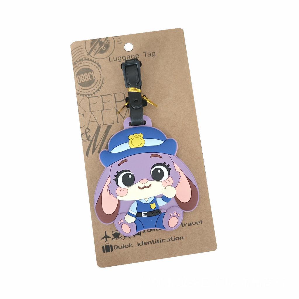 Zootopia Cute Cartoon Silicone Luggage Tag - Judy, Nick, Sloth Design