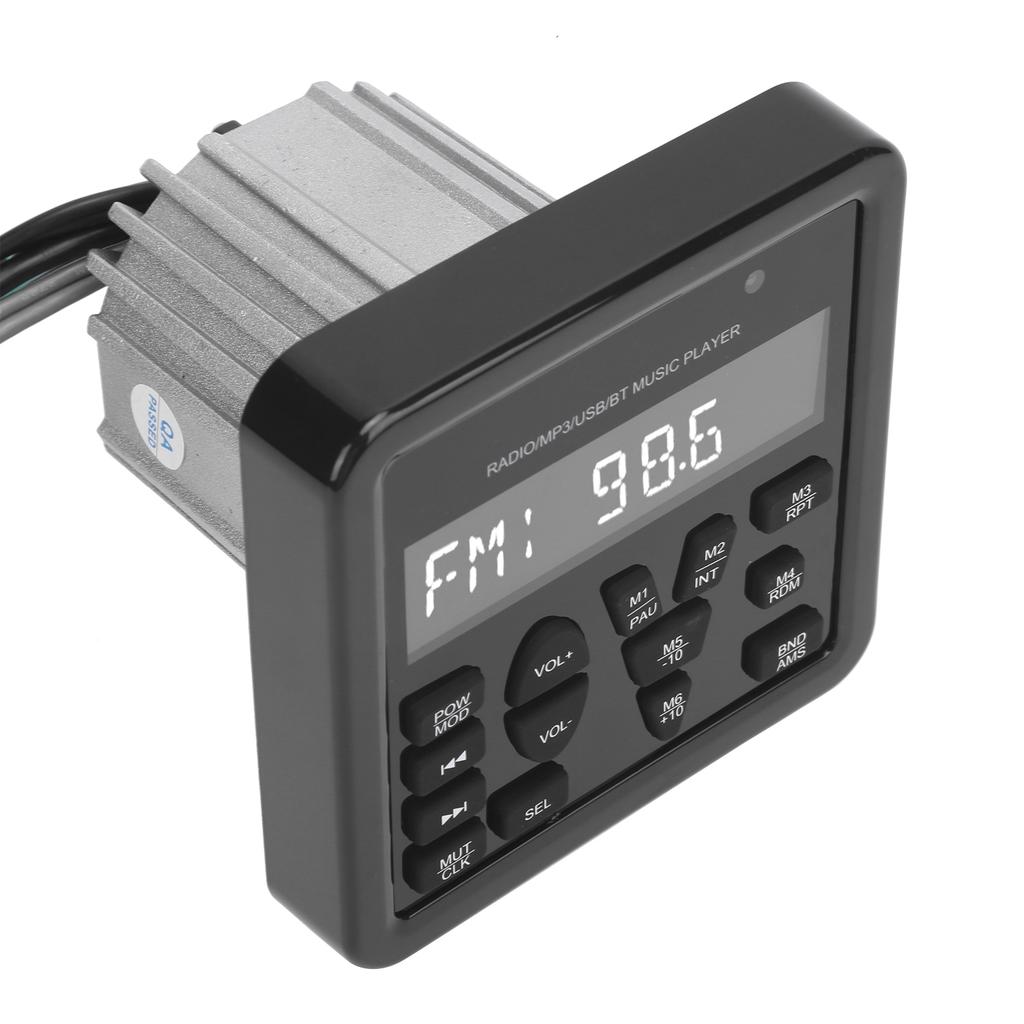 Bluetooth MP3 Player USB Radio Sound System IP66 Waterproof for Marine Boat Car RV Bathroom