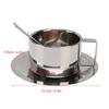 Rustproof Stainless Steel Coffee Cup Double Walled Latte Cappuccino Cup Double Walled Cup  Cafe