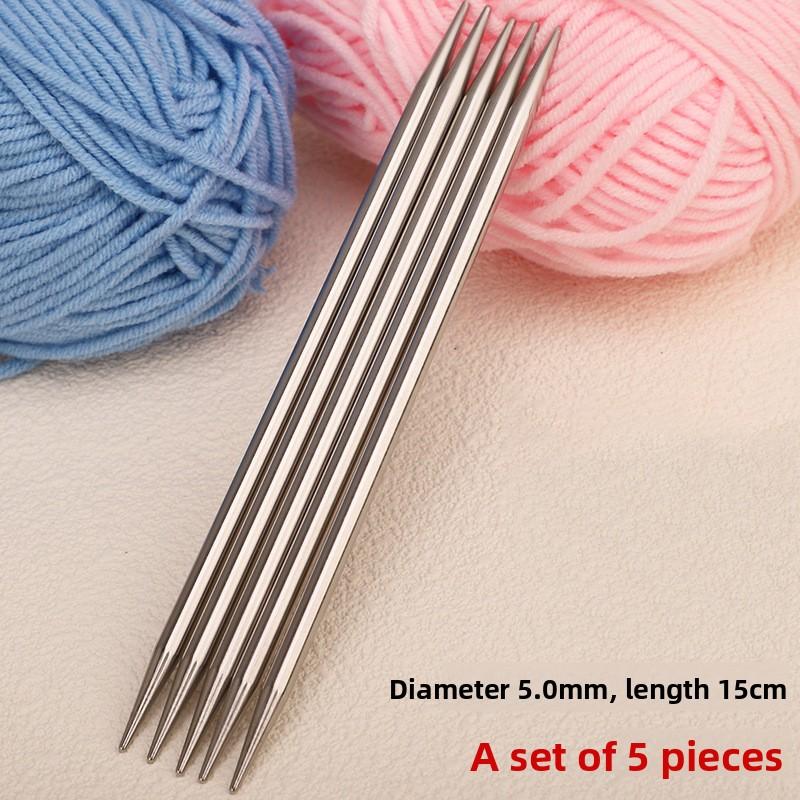 Agujas de tejer de acero inoxidable, Ganchos de ganchillo, Agujas de puño de 15 cm, Calcetines tejidos a mano, Herramientas especiales para tejer para hacer muñecas, Agujas cortas