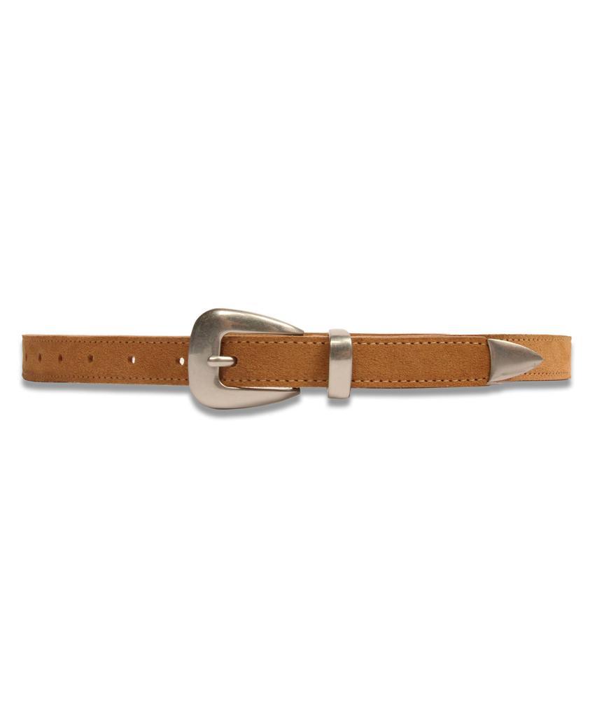 DOFFSEPT Suede Western Belt In Camel