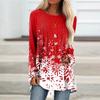 Women Fashion Casual Long Sleeve Print  Loose And Comfortable Tops