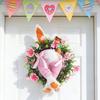 Reusable Material Easter Bunny Wreath Fresh Decoration Reusable Wreath  Easter Decoration