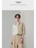 Women's Loose-Fit Silk Shirt - 2025 Spring/Summer, 100% Double Crepe Mulberry Silk, Color-Block Design