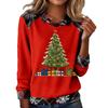 Women's Fashion Christmas Printed Long-Sleeve Pullover Top