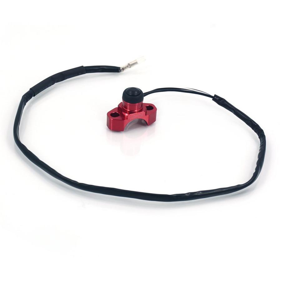 Red CNC Billet Motorcycle Engine Stop Start Kill Switch Button For Dirt Pit Bike