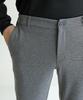 Jikeulib Hidden Elastic Waist Spandex Gray Slim Slacks