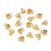 50-100pcs Gold Fitting Stainless Steel Ball Chain Calotte Crimps Beads Connectors End Clasps for DIY Bracelet Necklace Making