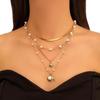Niche High-end Shell Starfish Pearl Pendant Clavicle Chain Women European Cross-border Vacation Beach Individual Fashion Daily Neck Accessory Gift