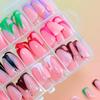 288pcs Colorful French Tip Nails Medium Square Fake Nails New Press On Nails  for Women