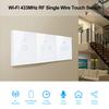 WiFi Smart Switch EU Light Wall Touch Switch 220V No Need Neutral Wire Tuya Smart Life Work with Alexa Google Home 1/2/3Gang