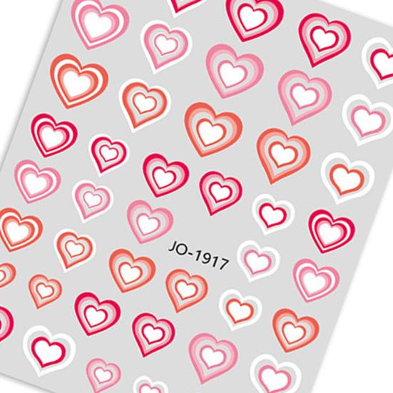 Nail Sticker Self Adhesive Waterproof Eye-catching Love Heart Print Fingernail Sticker DIY Nail Art Gadget Birthday Gift