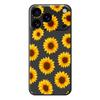 For iPhone 17 Pro Case Sunflowers Pattern Printing Straight Edge TPU Phone Back Cover