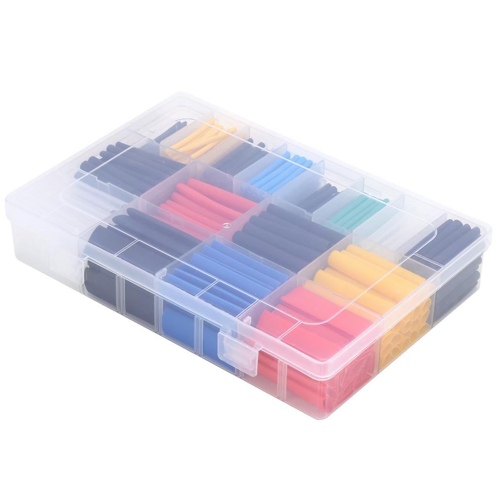 580Pcs Heat Shrink Tube Colorful Shrinkable Cable Nylon Insulation Sleeves with 2:1 Shrinkage