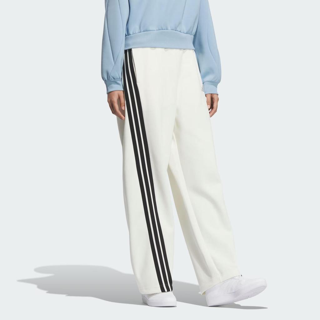 adidas STORY DOUBLE KNIT BANANA PANT Three Stripes Dynamic Series Loose Fitting Sporty Banana Knitted Casual Pants Women's Style KC5456