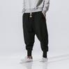 Pamuk Keten harem pantolon Erkekler Katı Elastik Bel streetwear Joggers Yeni Baggy Drop-kasık Pantolon günlük pantolon Erkekler