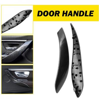 2X Fiber Inner Carbon Handle Trim Door Covers Fit BMW 3-Series F30 F31 2013-2018