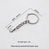 Eco-Friendly Nickel-Free Metal Keyring: DIY Jewelry Accessory, Split Ring Keychain with Doll Pendant