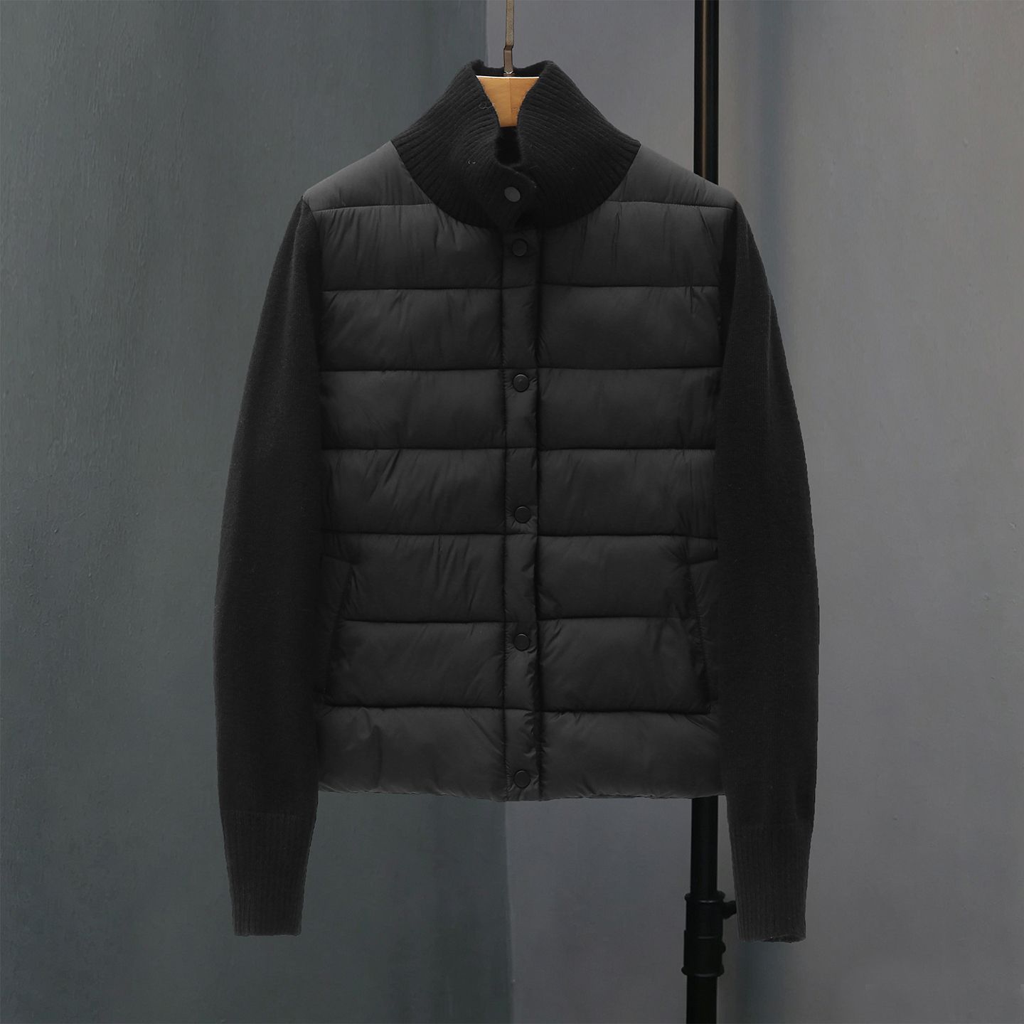 Lightweight Knitted Cotton Coat Men Winter