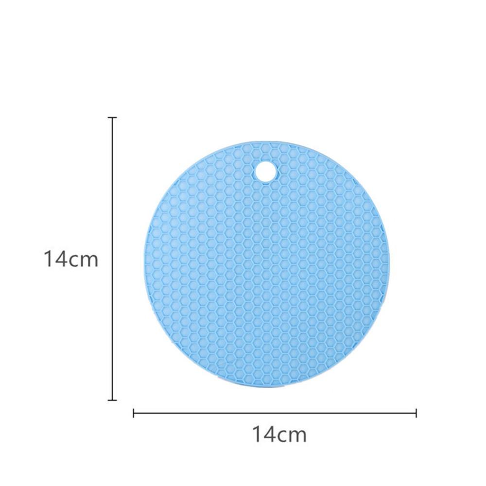 5Pcs Silicone Heat Insulation Mat Round Honeycomb Heat Resistant Coaster Thermal Insulation