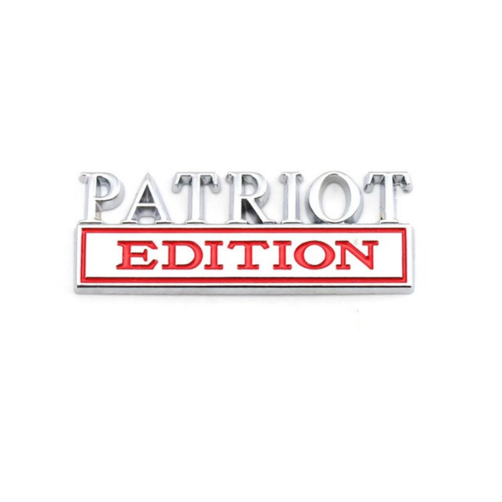 1Pc 3D Metal Patriot Edition Logo Car Front Grille Badge Side Fender Rear Trunk Emblem Sticker Decal