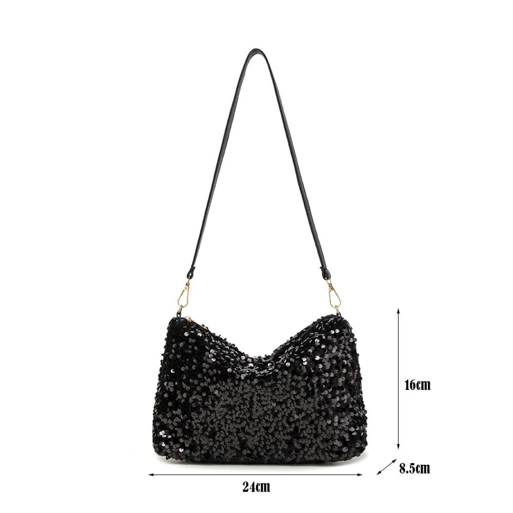 Fashion Versatile Sequined Shoulder Bag Luxury Large Capacity Underarm Bag Shiny Women's Handbag for Women Underarm Bag