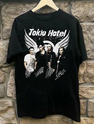 Tokio Hotel Band Concerto The Roxy Theatre Maglietta con Firma S-5XL