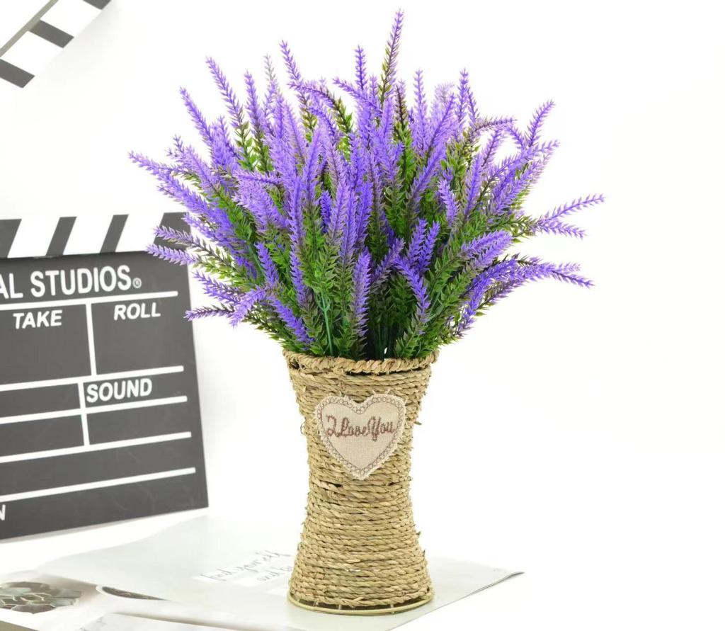 10 Bundles Artificial Lavender Flowers Fake Flowers Decorating Home Table Room Decor Garden Wedding Decoration Outdoor Plants