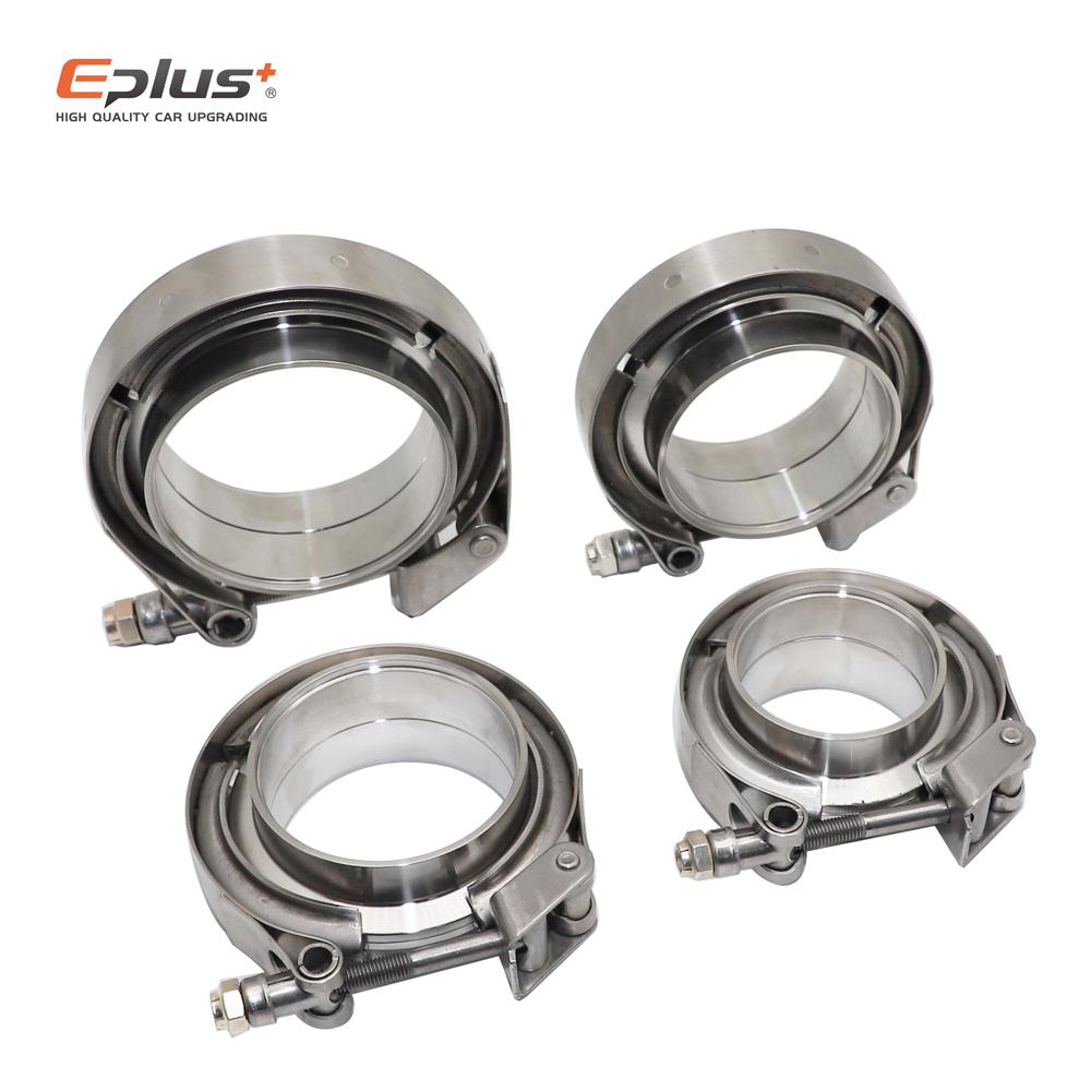 Universal Car 304 Stainless Steel Quick Release V Band Clamp Turbo Exhaust Pipe Vband Clamp Male Female Flange V Clamp Kit